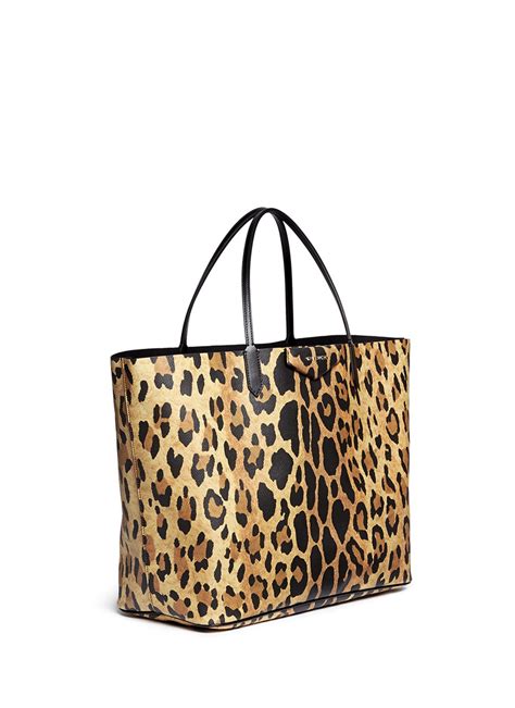 givenchy leopard print shopper tote